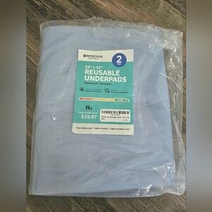 *NEW* Improvia Reusable Underpads 34" x 52" Light Blue - 1 Pack